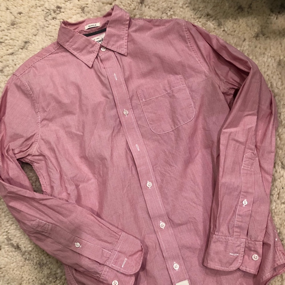 Red Oxford Style Shirt